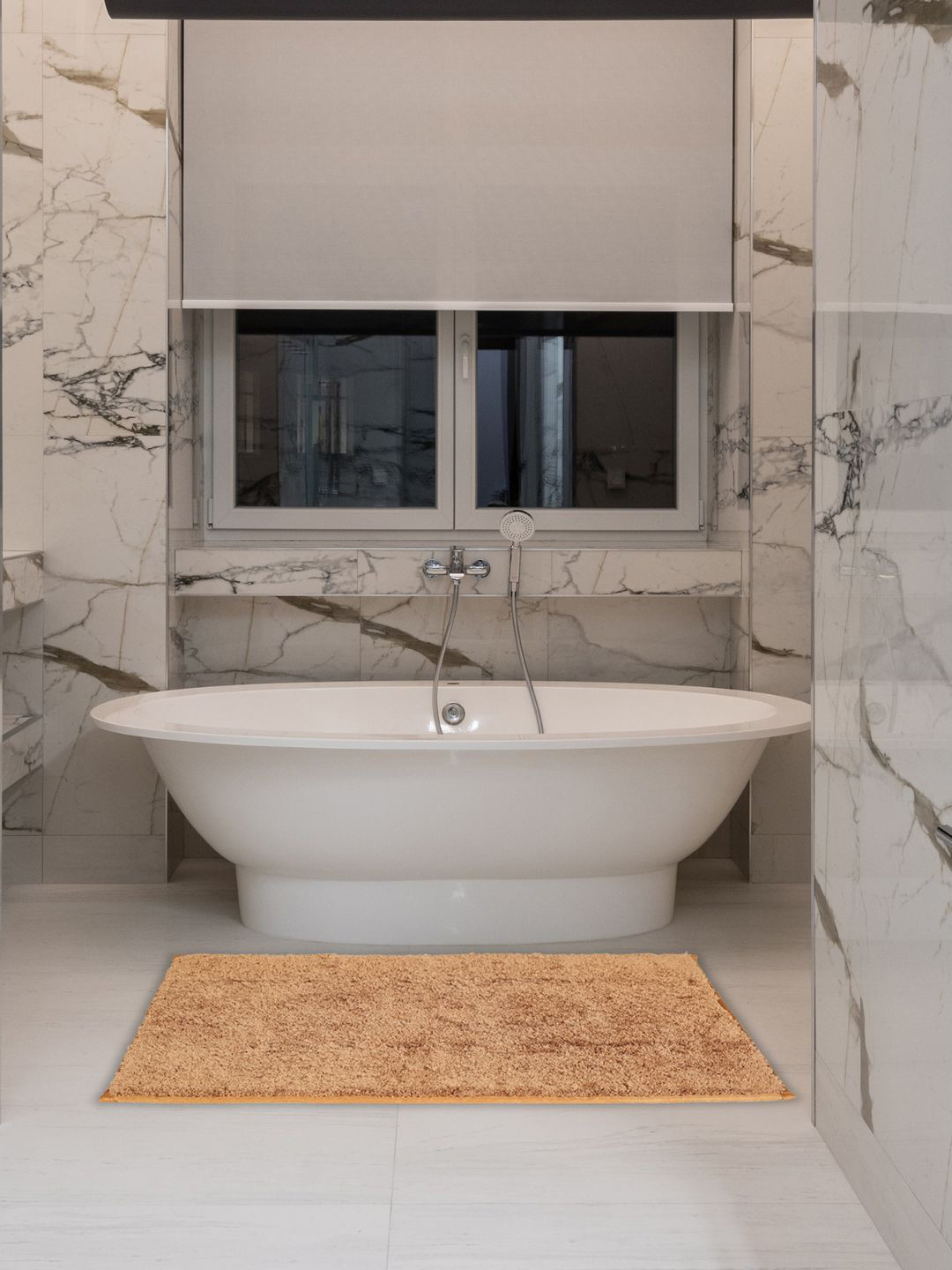 Black gold Beige 2-Pieces Anti Skid Bath Rug