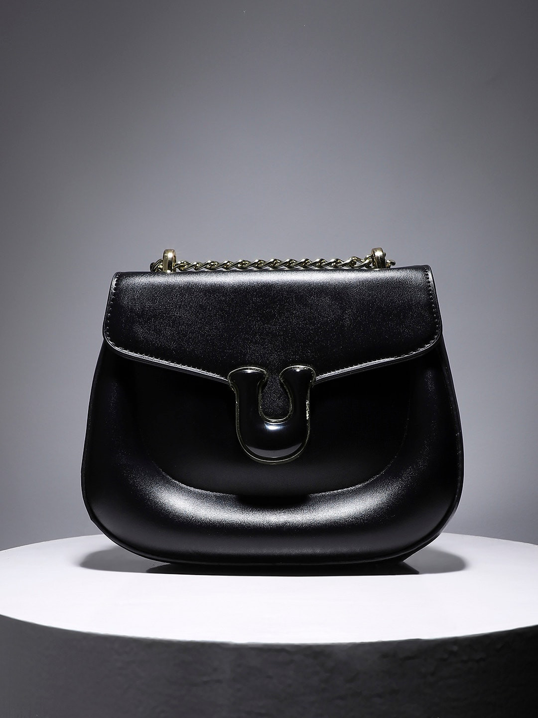 HAUTE SAUCE   Structured Sling Bag With Buckle Detail