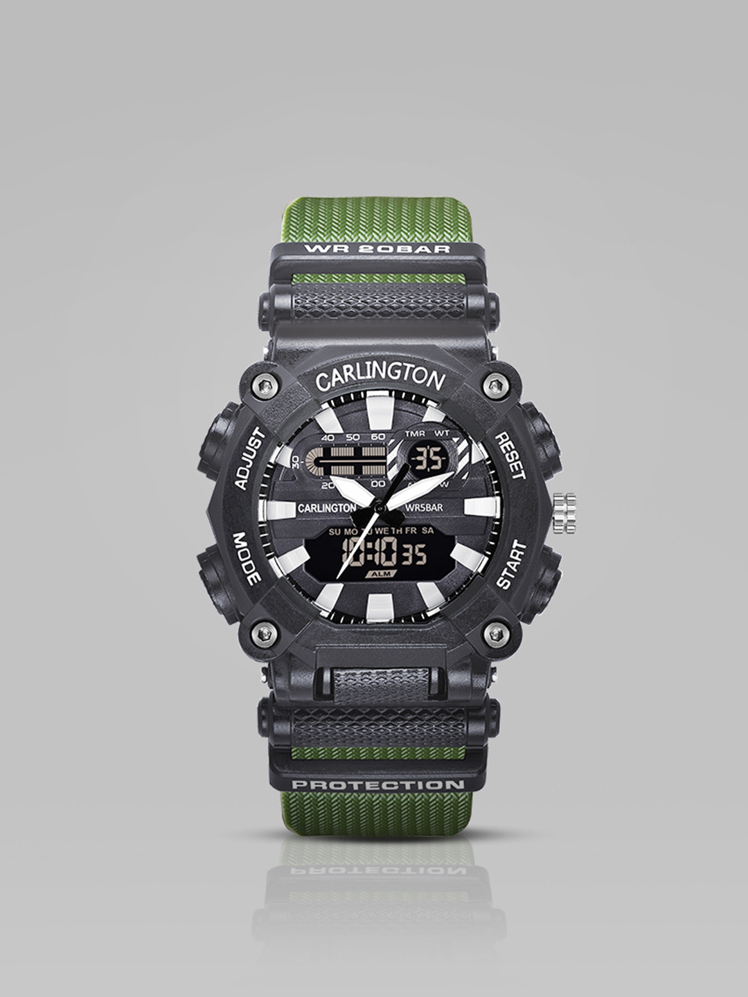 CARLINGTON Men Dial & Straps Analogue and Digital Watch CT 3311 Green