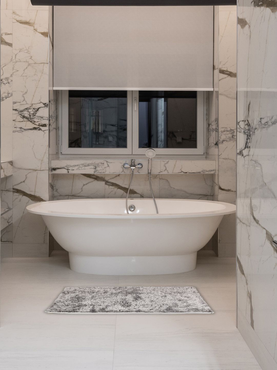 Black gold Grey Melange 450 GSM Anti-Skid Microfiber Bath Rug