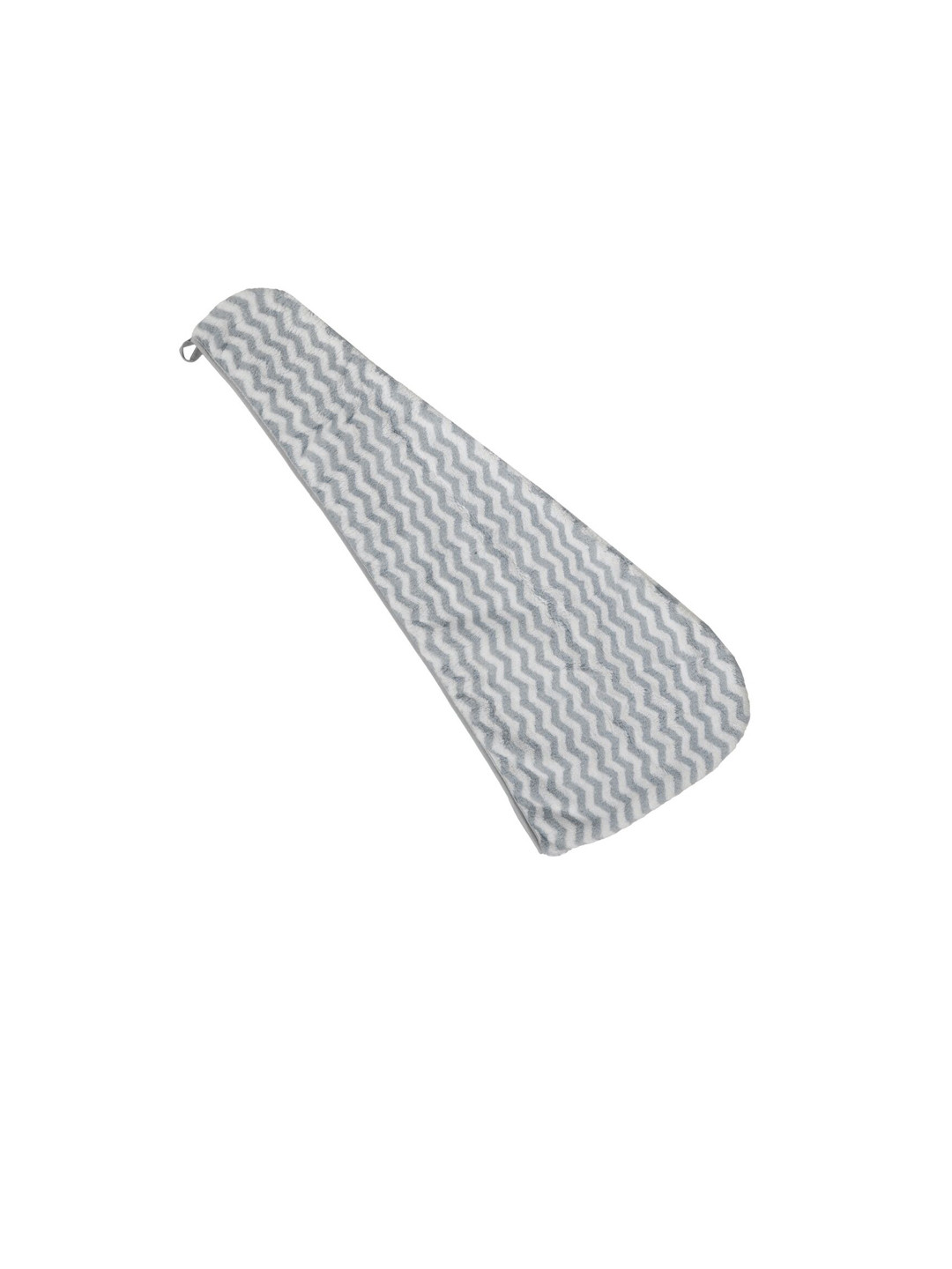 Black gold Grey & White Zig Zag Design 400 GSM Pure Cotton Hair Draper
