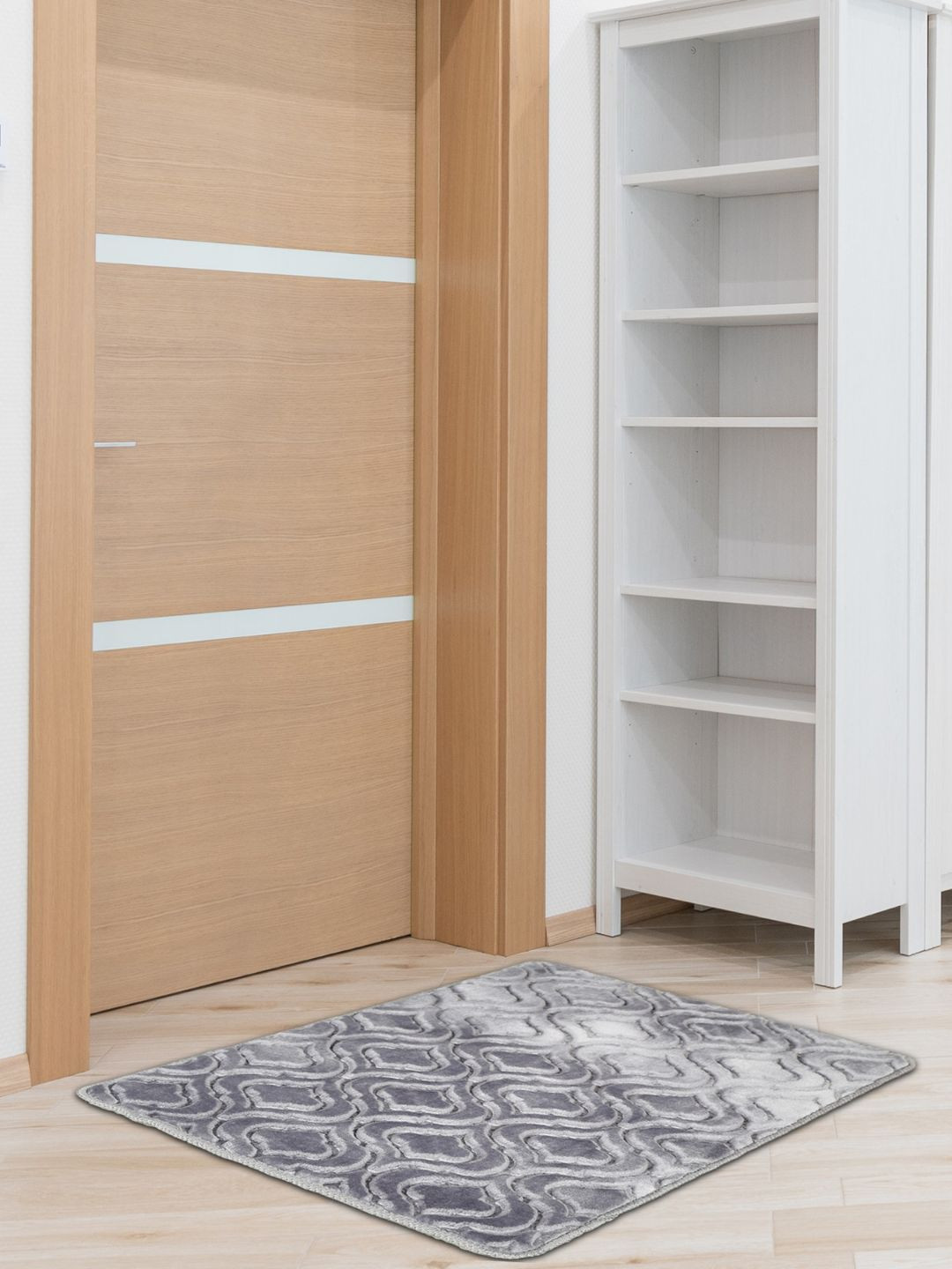 Black gold Pack 3 Self Design Premium Microfiber Hive Doormats