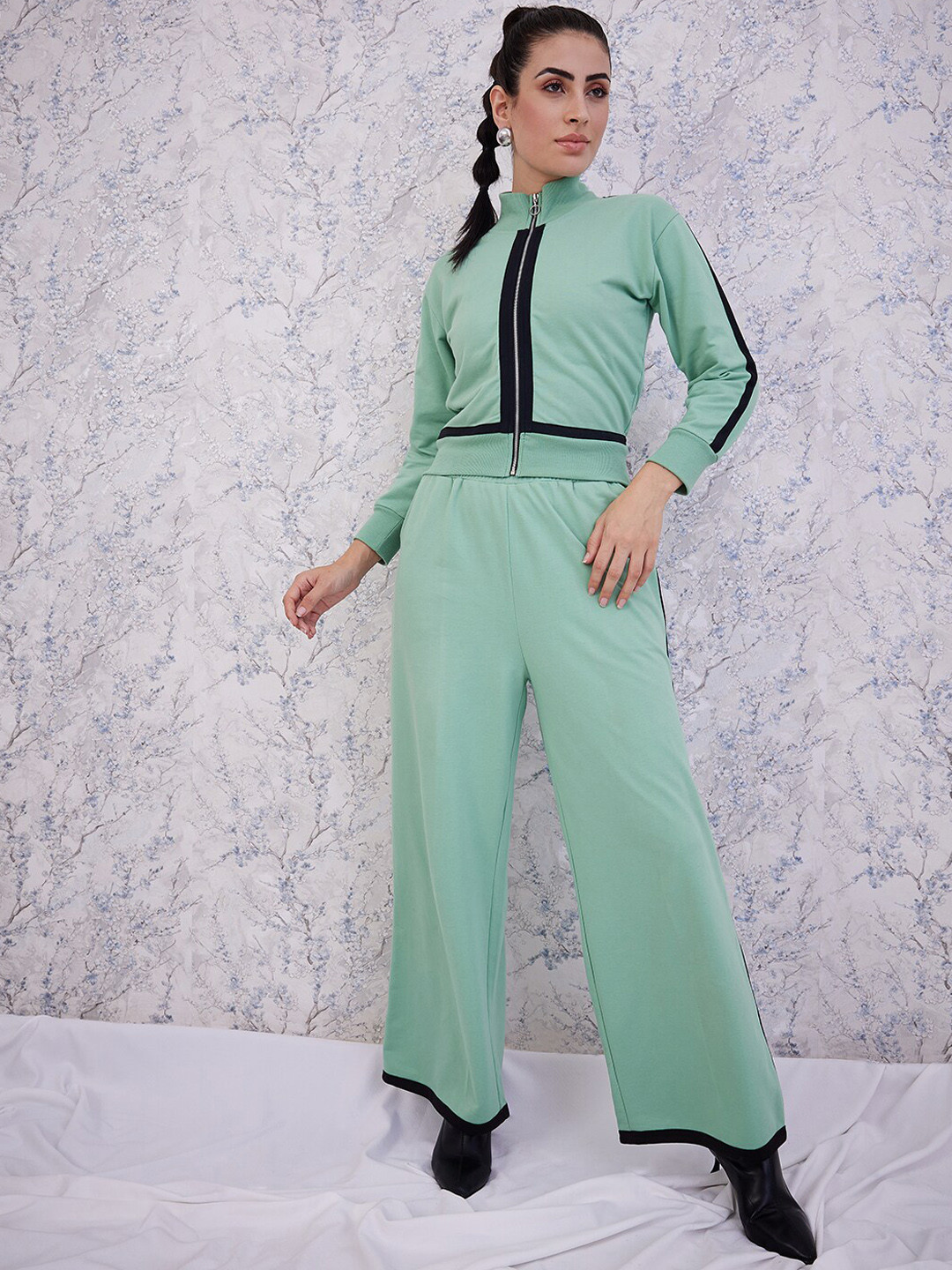 Athena High-Neck Sweatshirt With Flared Trousers