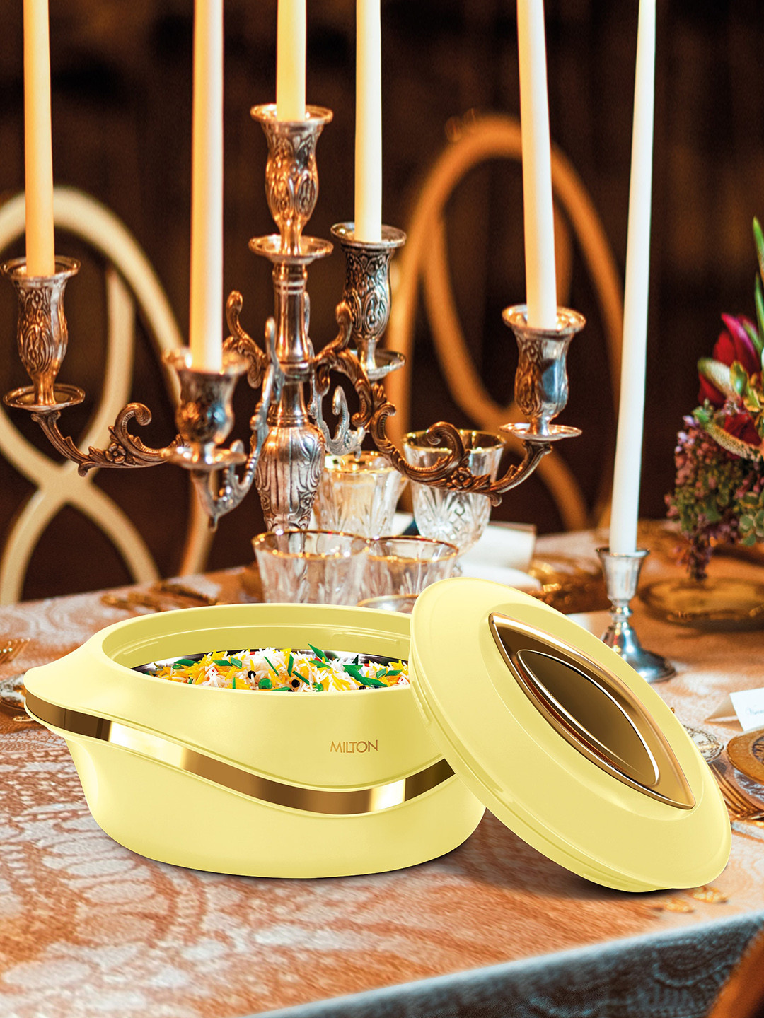 Milton Pearl 1000 Cream-Colored Double Walled Casserole 860 ml