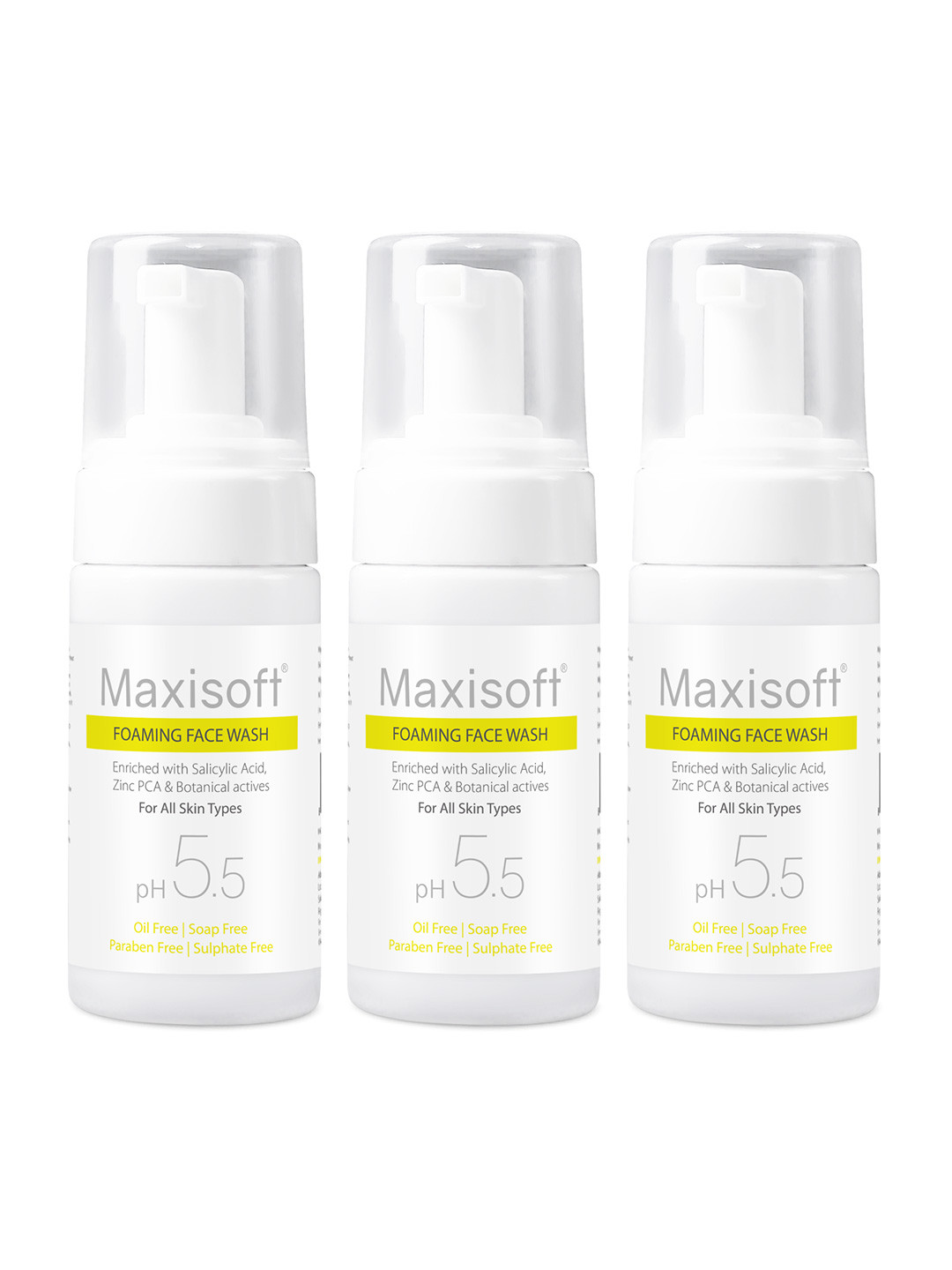Maxisoft Set Of 3 Anti Acne & Anti Pimple Foaming Face Wash 100 ml Each