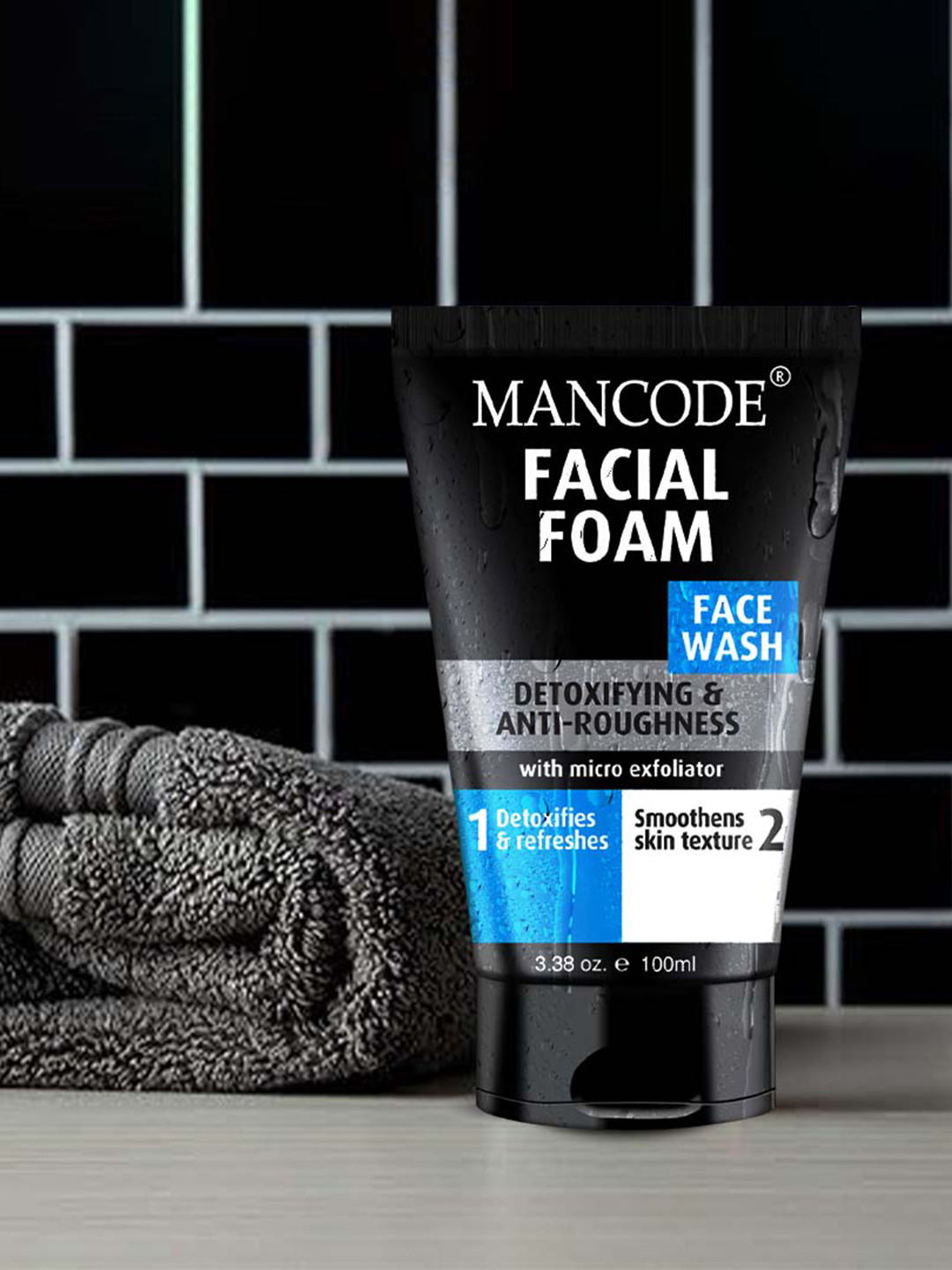 MANCODE Facial Foam Detoxifying & Anti Roughness Face Wash 100ml