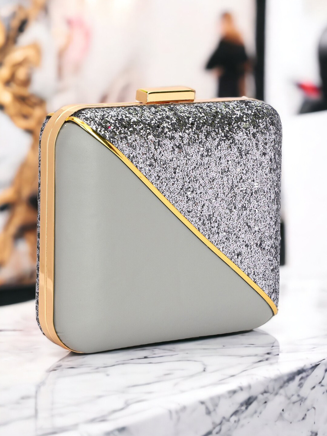 Toobacraft Embellished Box Clutch