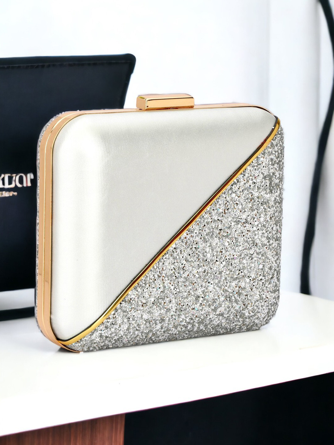 Toobacraft Embellished Box Clutch