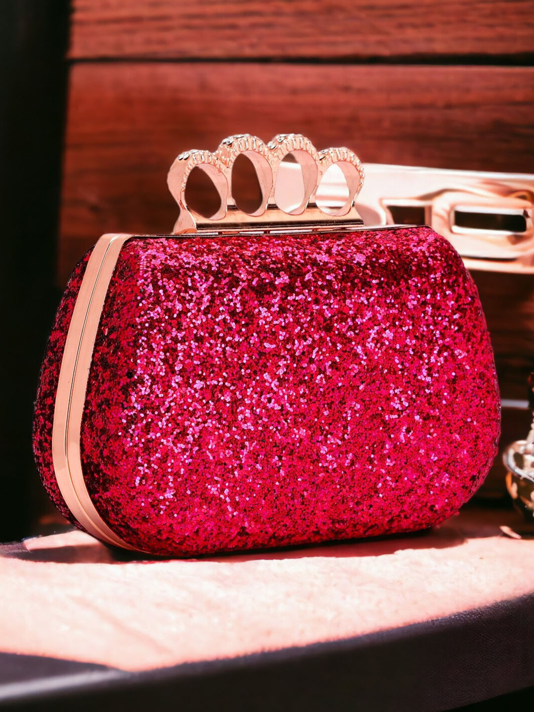 Toobacraft Embellished Box Clutch