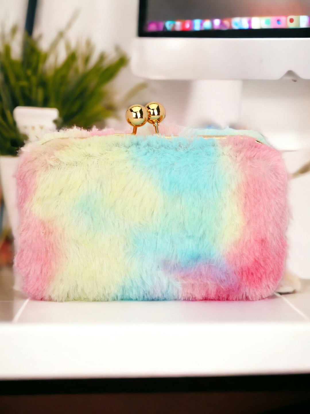 Toobacraft Colourblocked Box Clutch