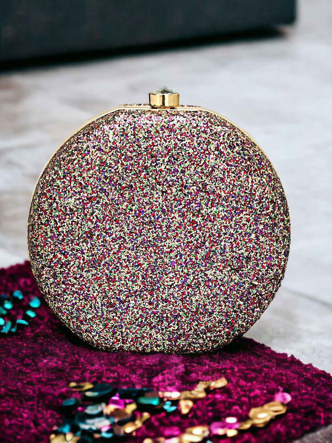 Toobacraft Embellished Box Clutch