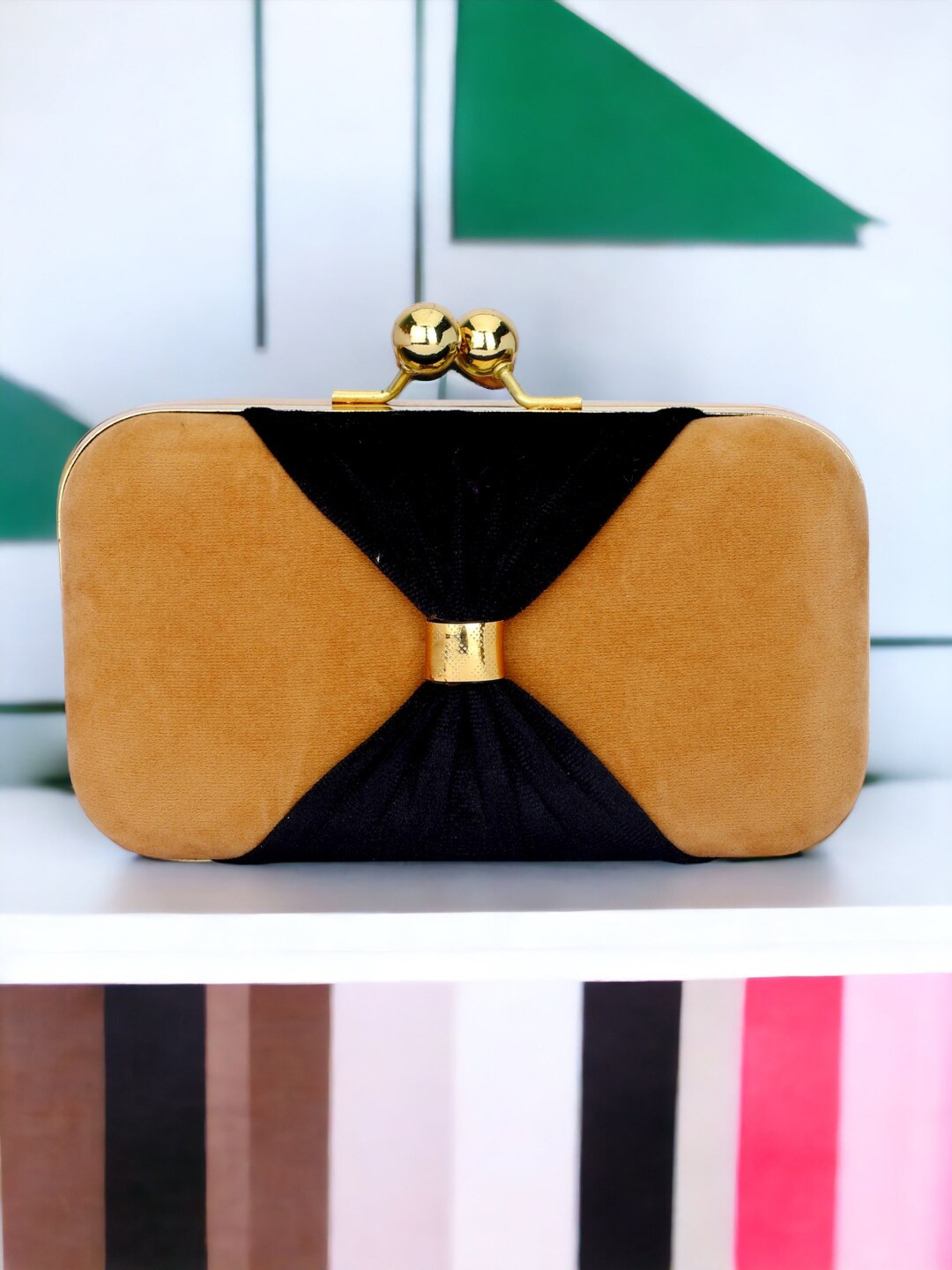 Toobacraft Bow-Detailed Box Clutch
