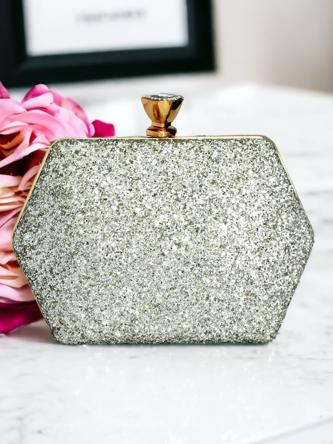 Toobacraft Embellished Box Clutch