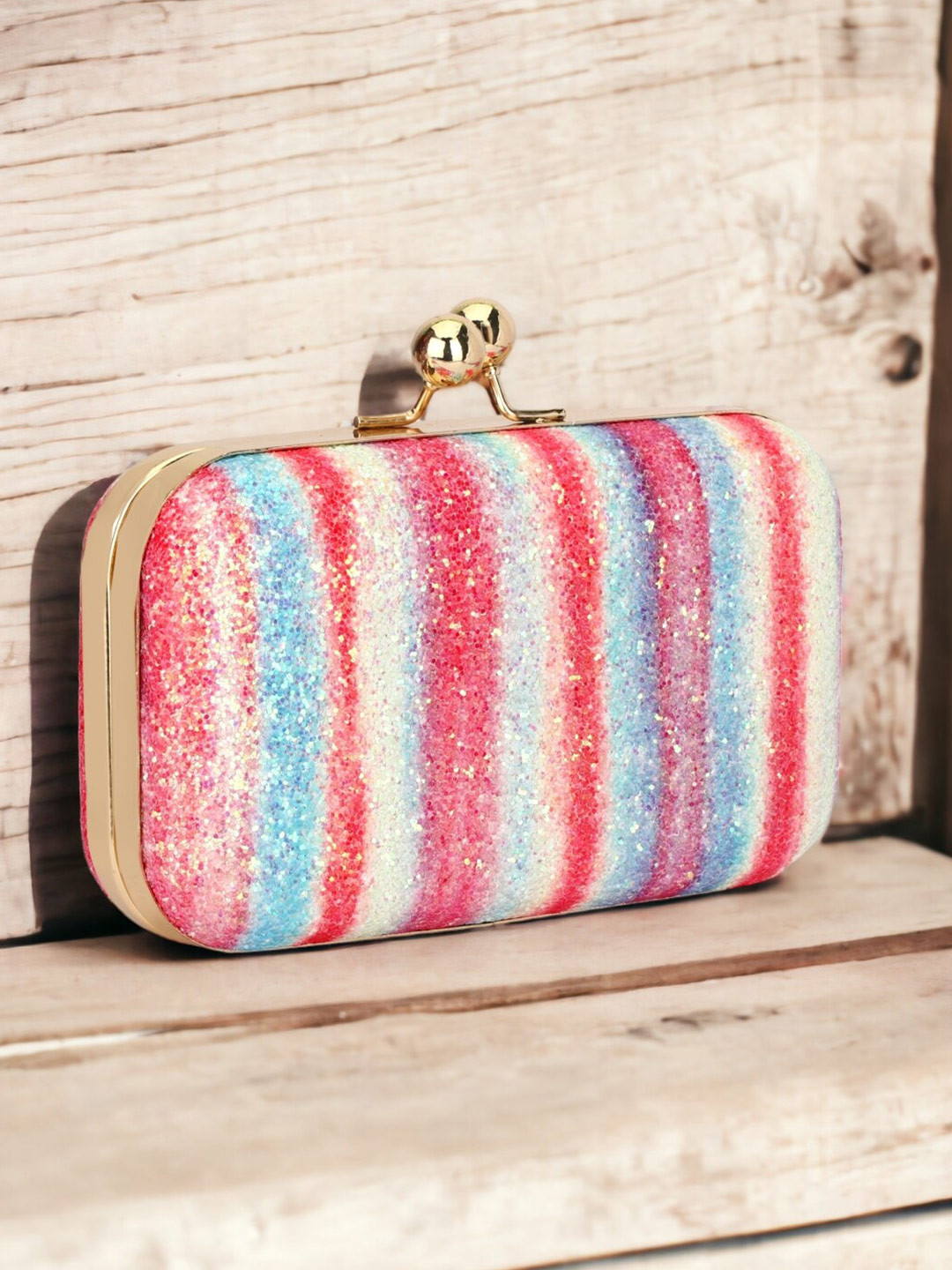 Toobacraft Embellished Box Clutch