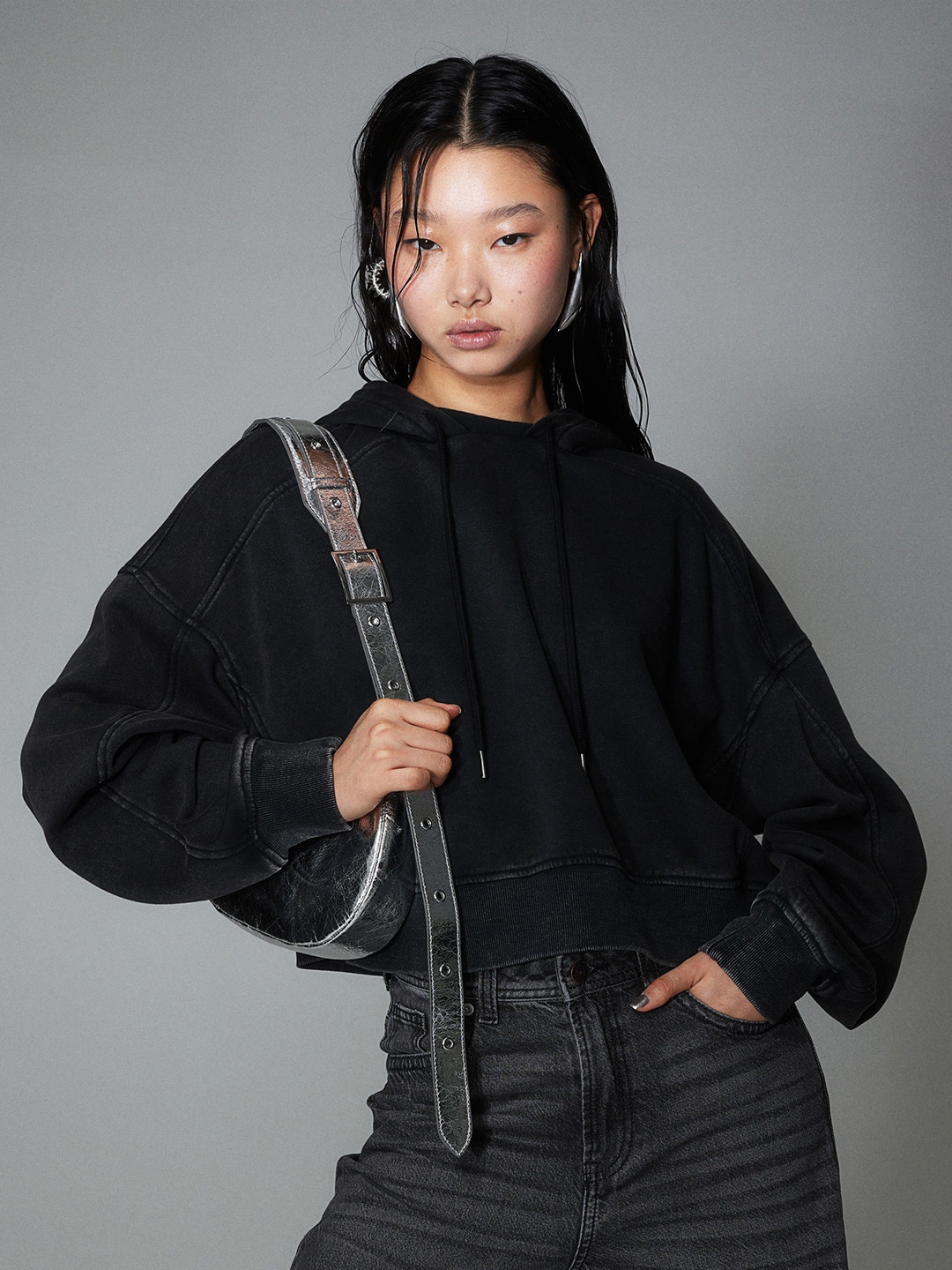 Oversized hoodie with belt store