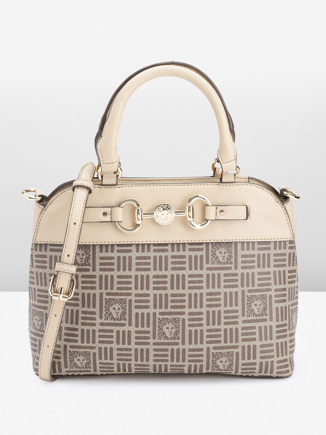 ANNE KLEIN Geometric Printed Structured Handheld Bag