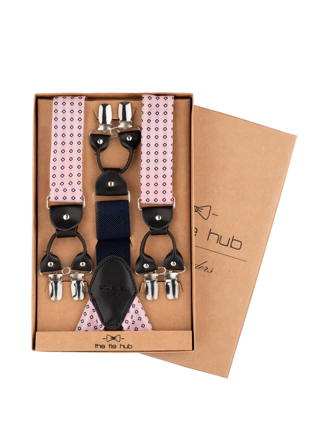 The Tie Hub Men Geo Patterned Clip On Suspender