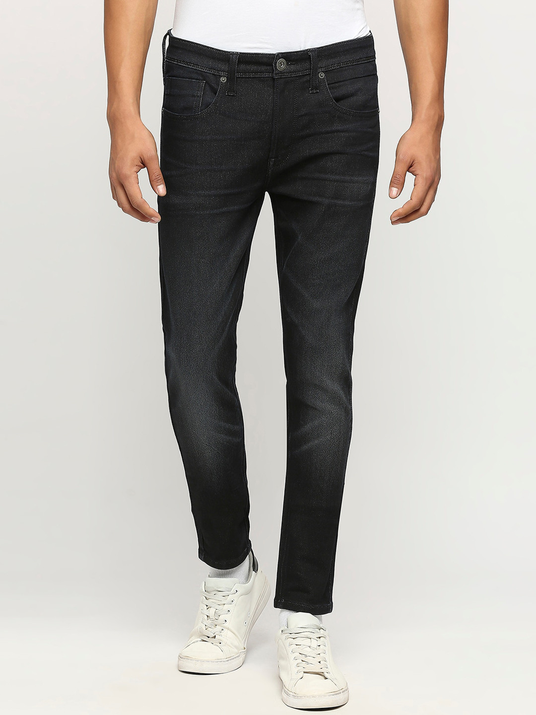 BEAT LONDON by PEPE JEANS Mens Regular Fit Clean Look Non-Stretchable Casual Jeans