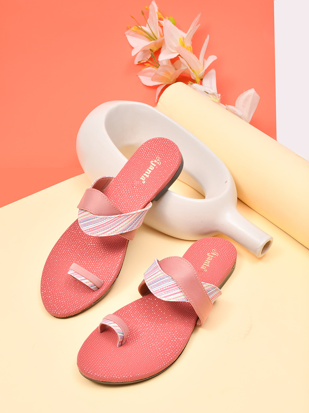 Ajanta Printed One Toe Flats