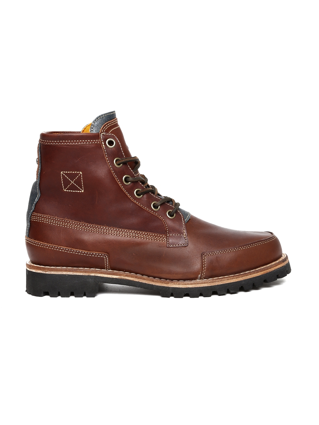 Perth register Knead Buy Timberland Men Brown LTD Solid Leather High Top Flat Boots - Boots for  Men 2475439 | Myntra