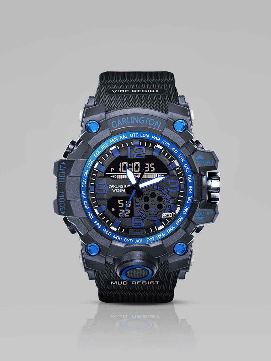 CARLINGTON Men Dial & Straps Analogue and Digital Watch CT 3355 Blue