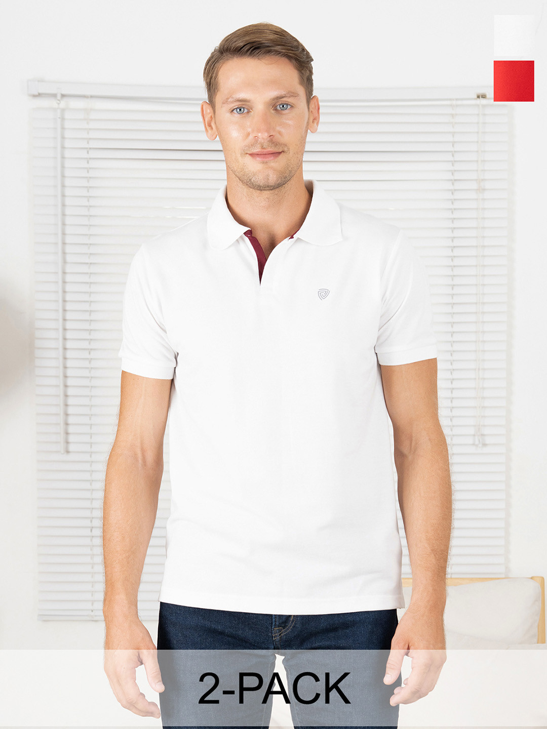 Lux Cozi Pack of 2 Polo Collar T-shirt
