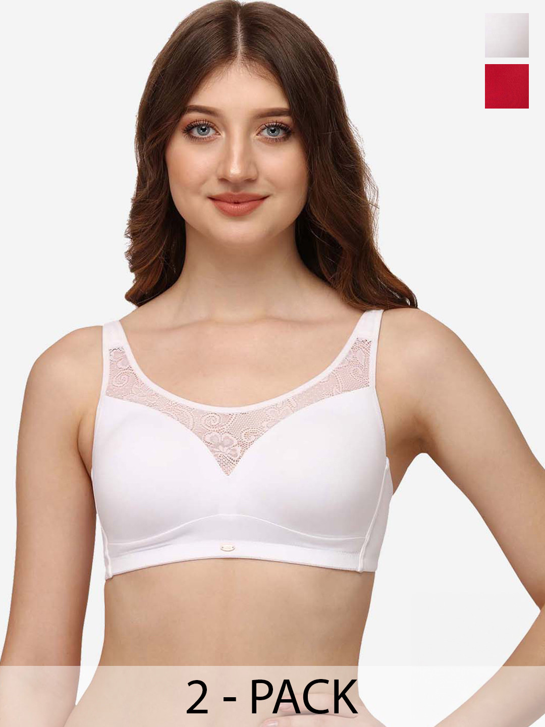 Soie Pack Of 2 Full Coverage Lightly Padded Bar With All Day Comfort