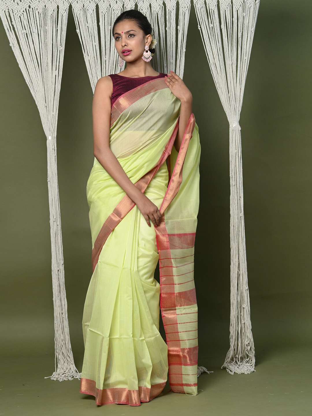 Very Much Indian Zari Silk Cotton Paithani Saree
