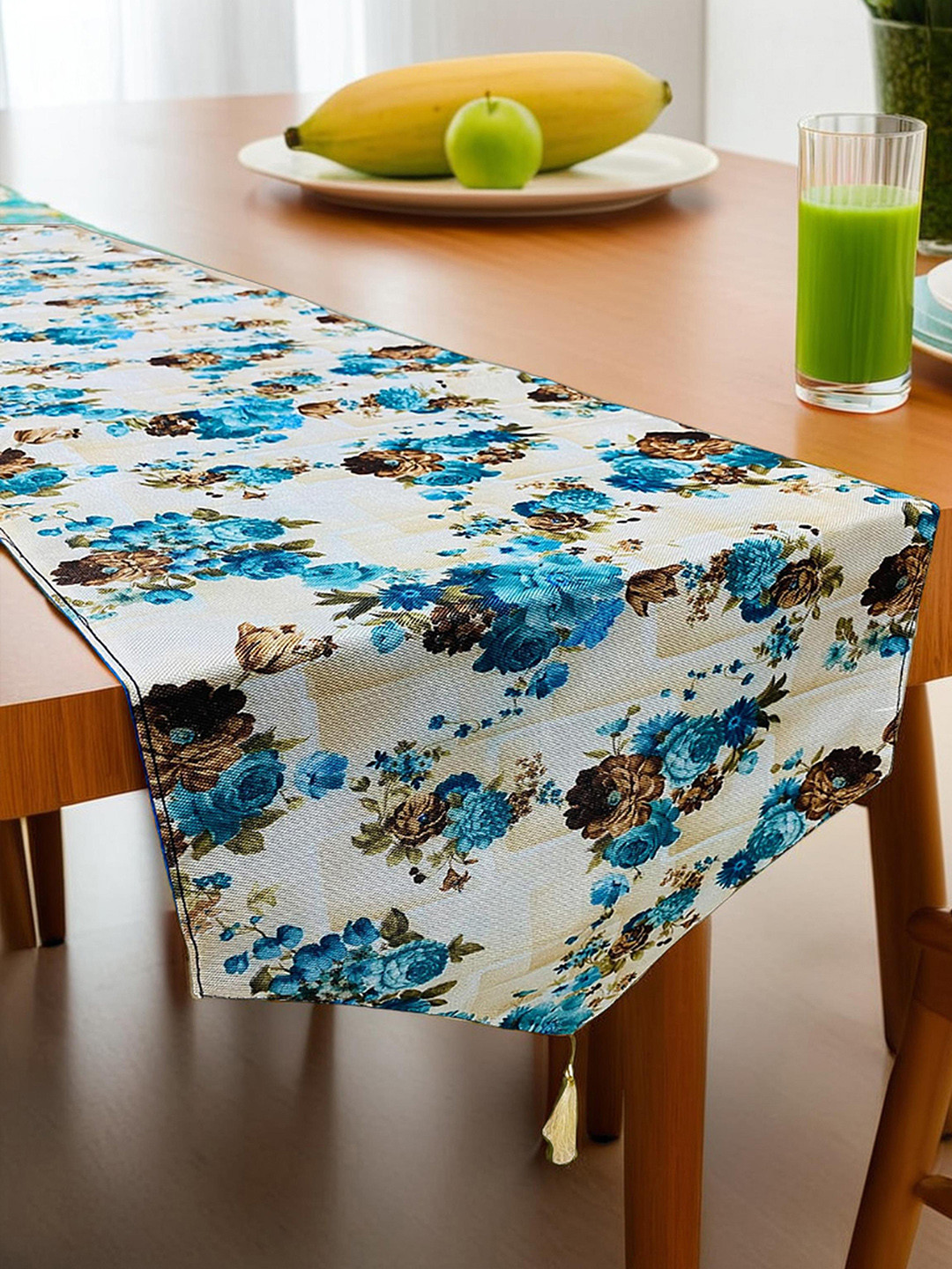 Kuber Industries Floral Printed Table Runner