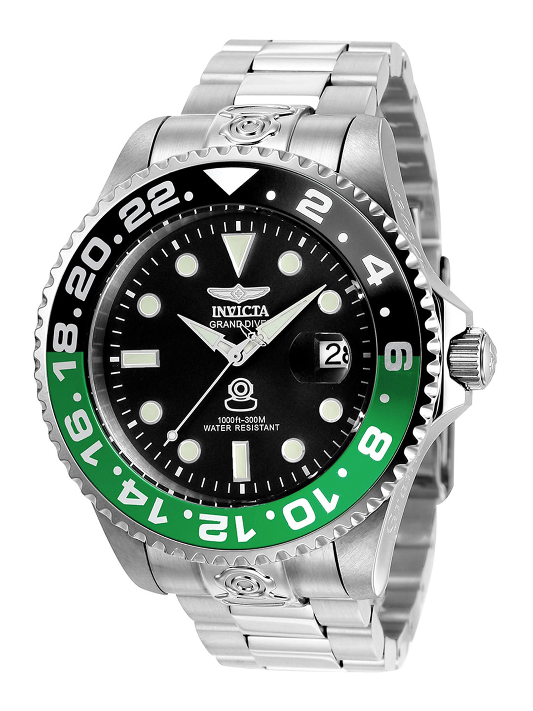 Invicta Men Stainless Steel Bracelet Style Straps Analogue Automatic Motion Watch