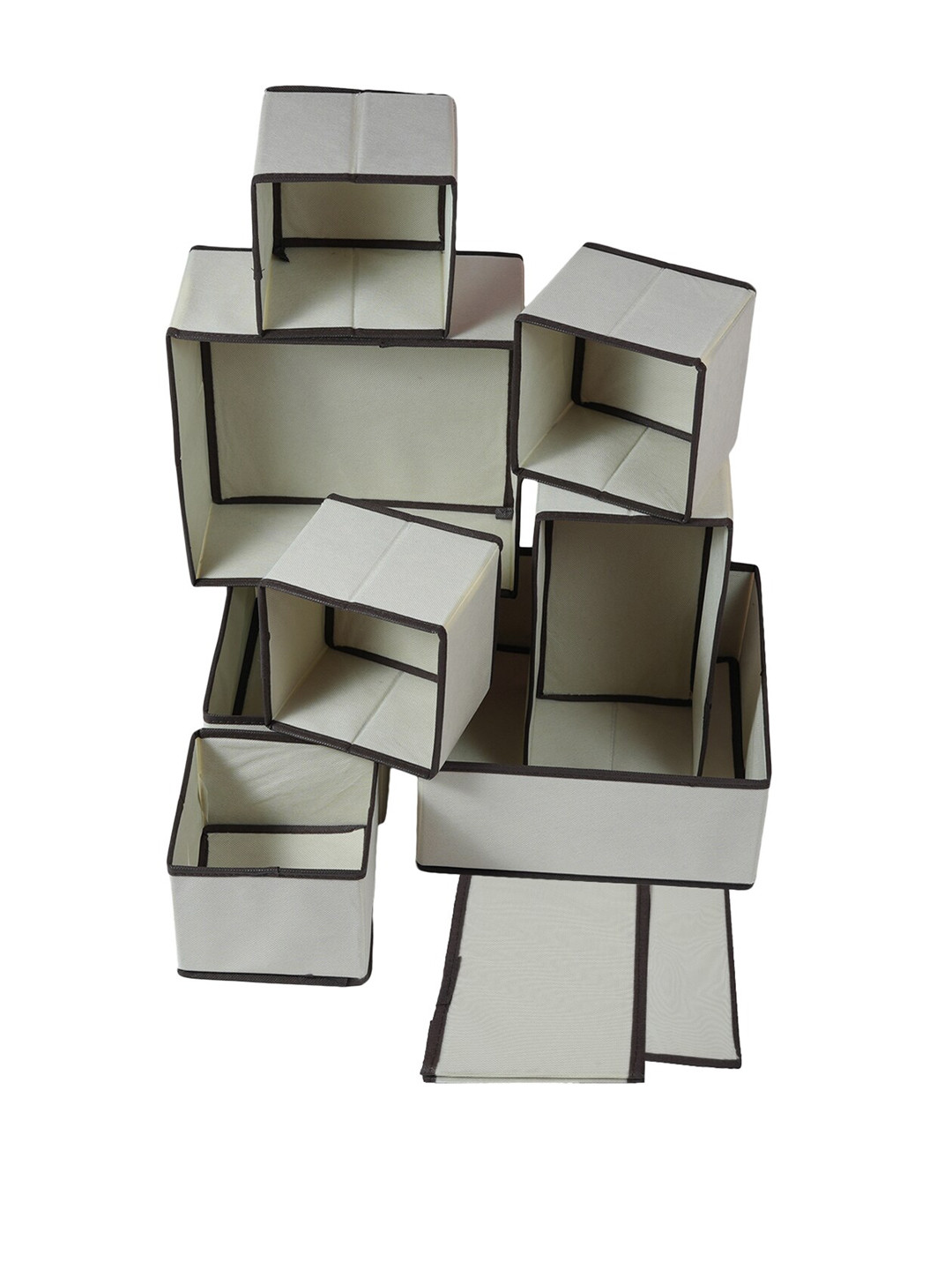 HOUSE OF QUIRK 8 Pieces Beige Drawer Organisers