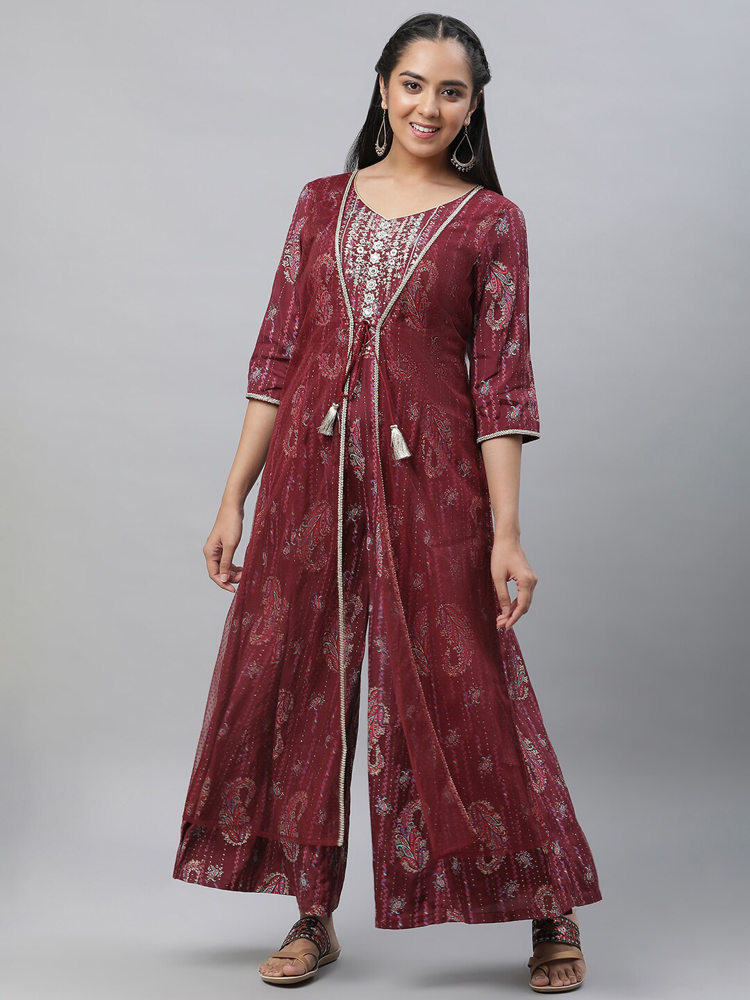 AURELIA Ethnic Motifs Printed Basic Jumpsuit