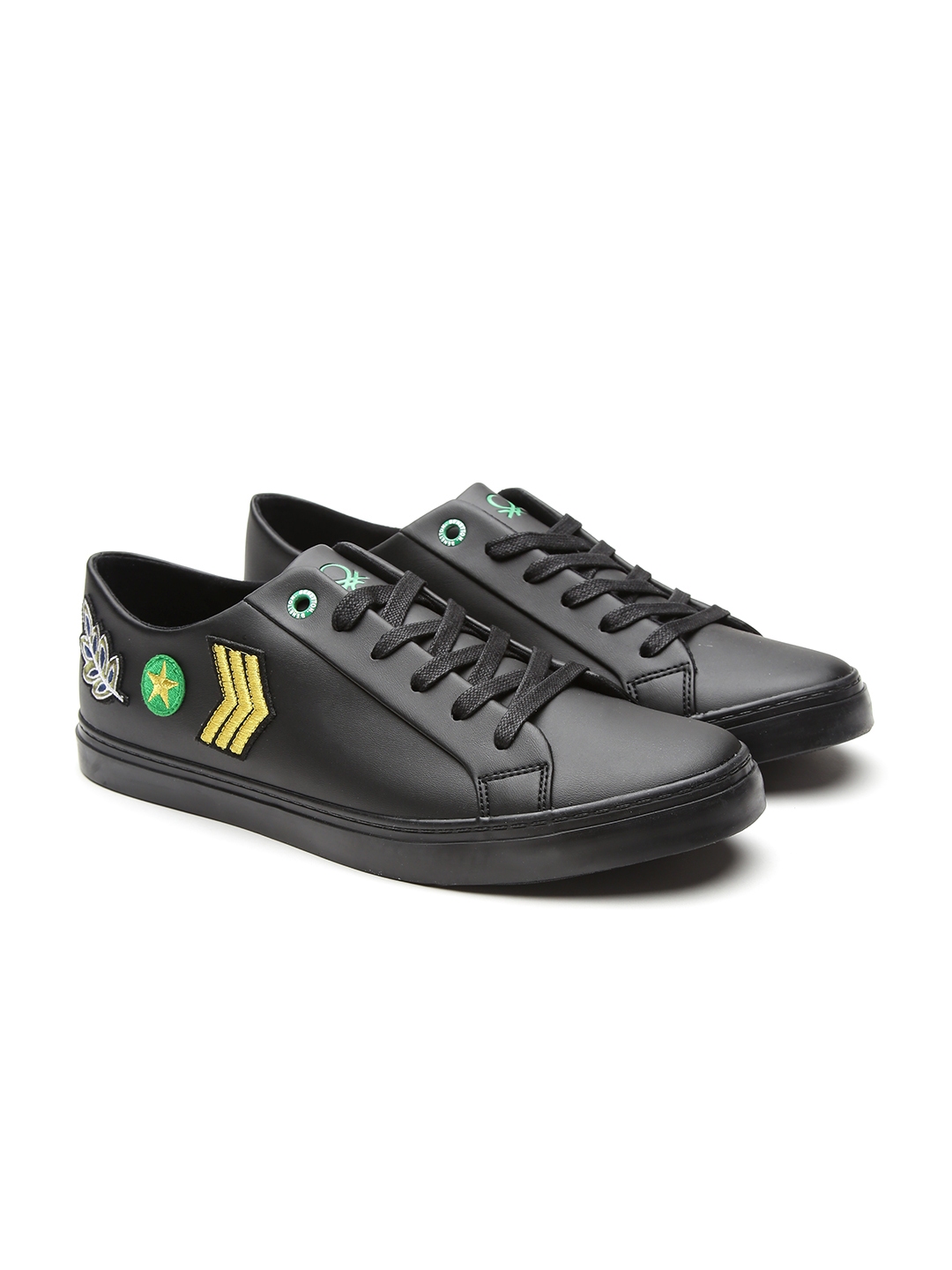 Buy United Colors Of Benetton Men Black Sneakers Casual Shoes