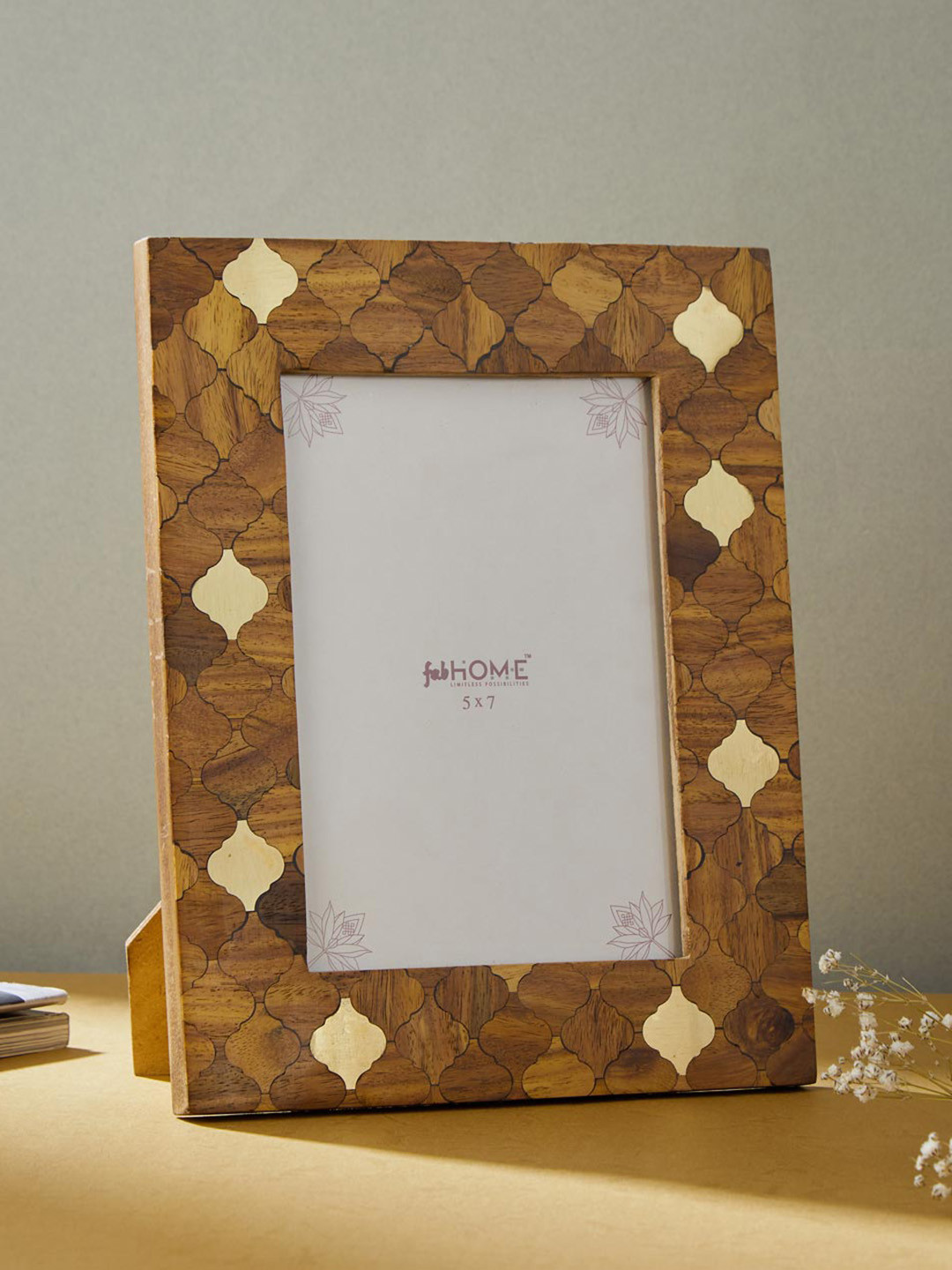 Fabindia Soha Inlay Brown Table Photo Frame