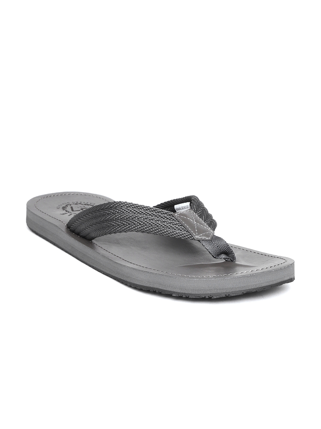 Aeropostale Men Grey Solid Thong Flip Flops