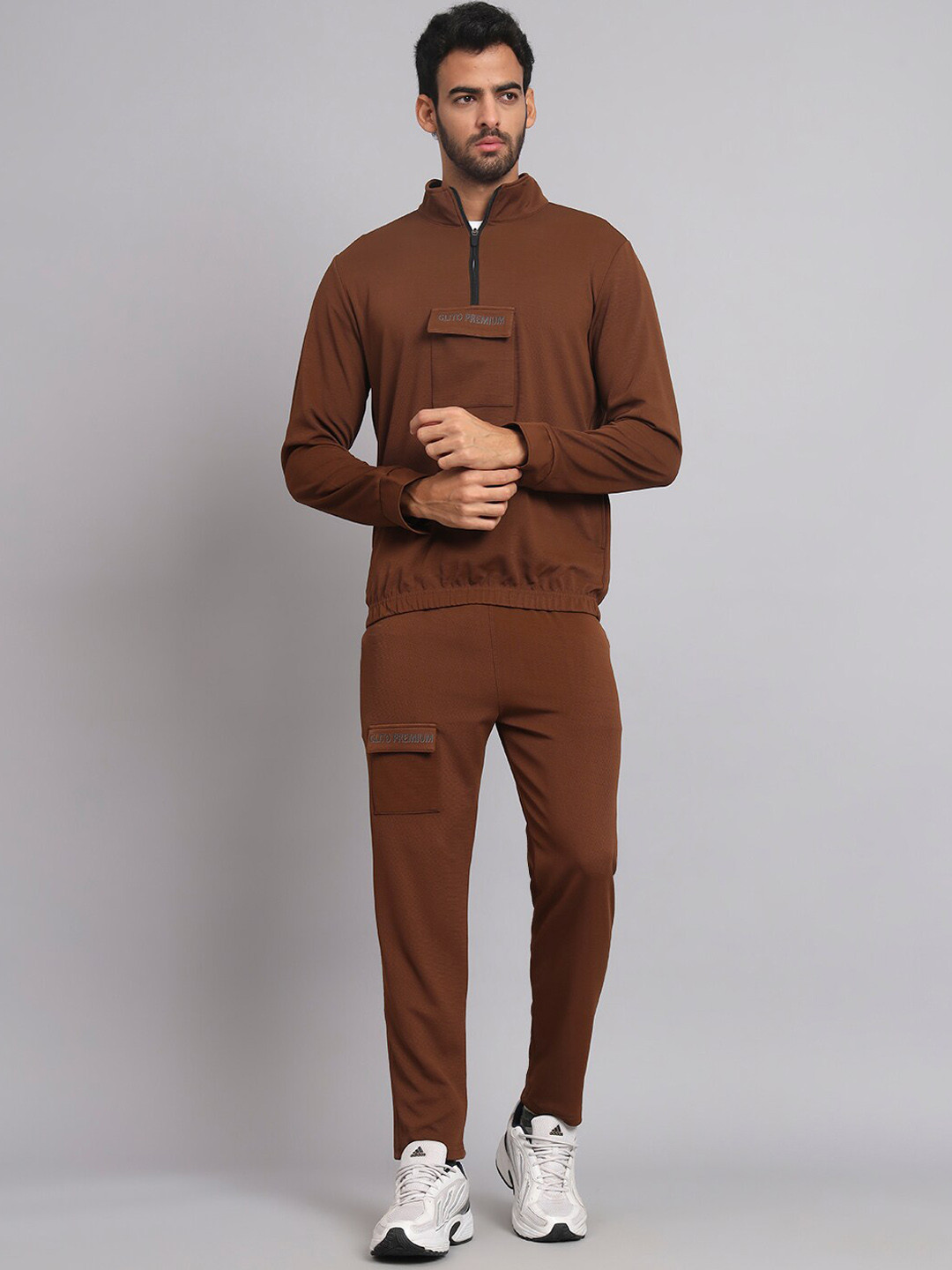 GLITO Front Pocket Mock Collar Tracksuits