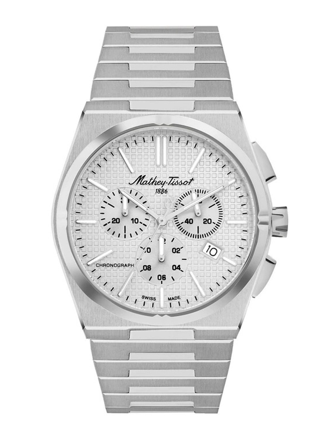 Mathey-Tissot Swiss Made Silver Dial Quartz Chronograph Watch for Men's - H117CHAS