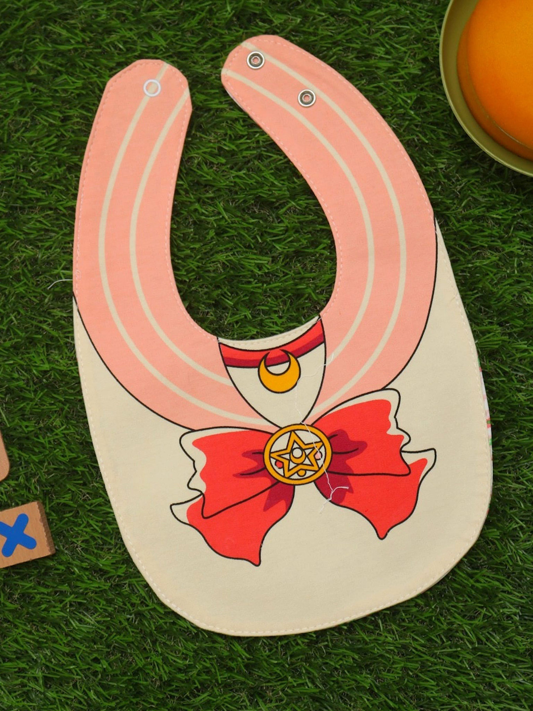 Yellow Bee Girls Printed Reversible Bibs