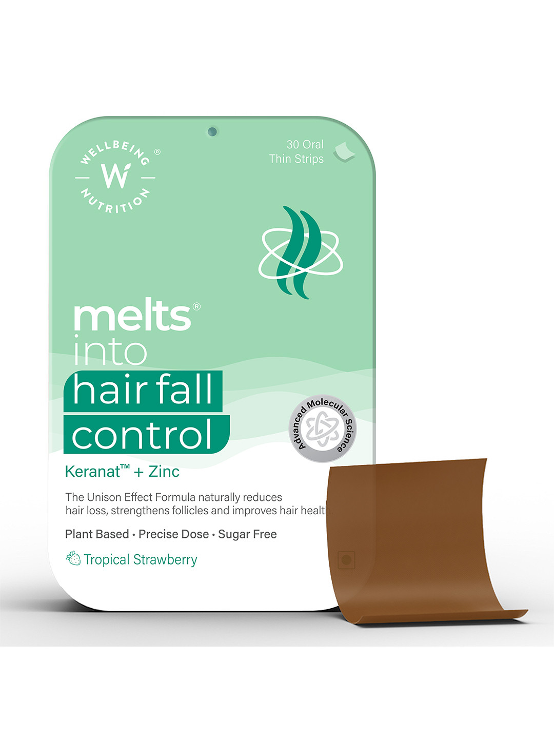 Wellbeing Nutrition Hairfall Control Biotin DHT Blocker Strawberry Flavor 30 Strips