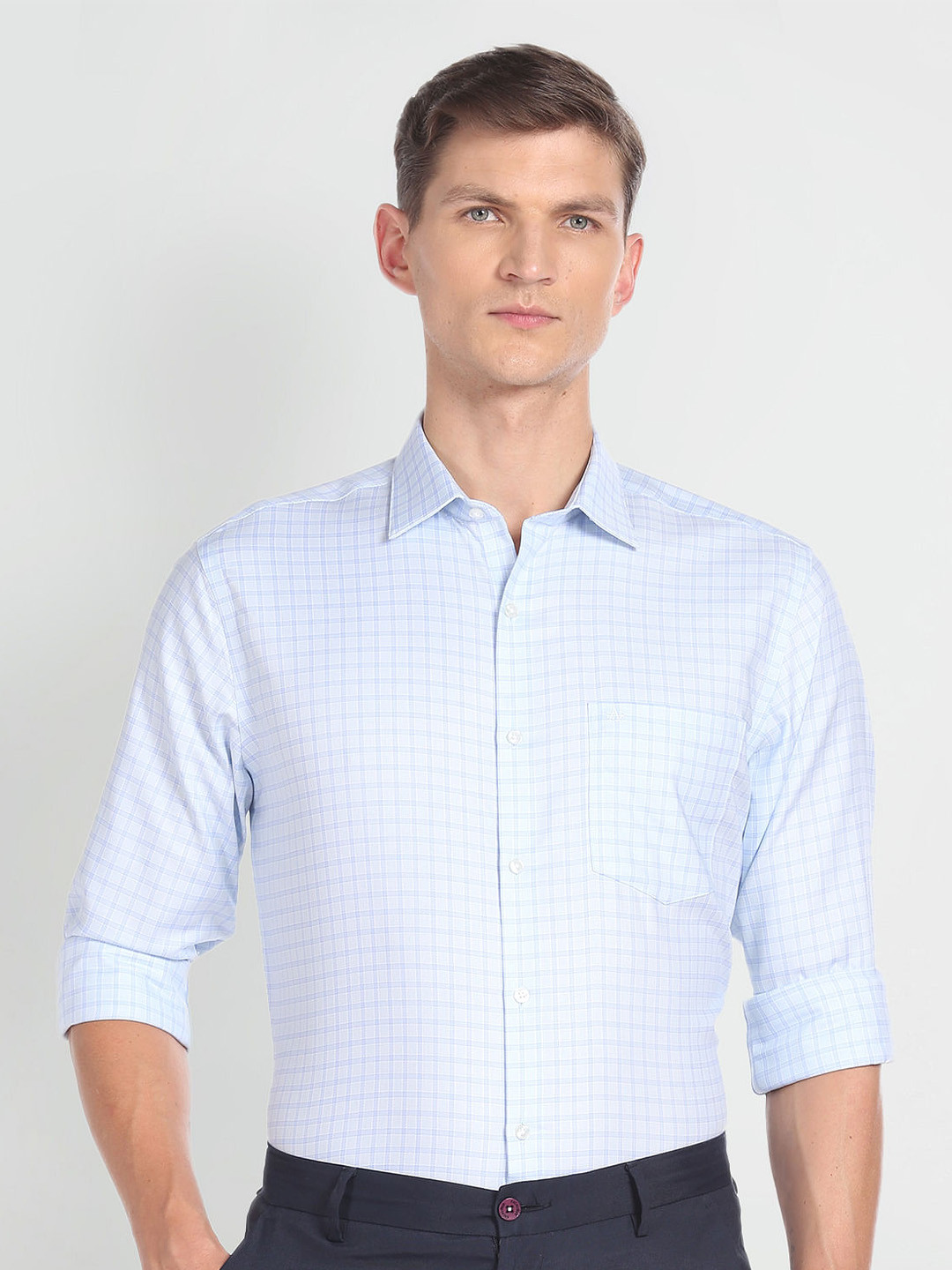 Arrow Other Checks Cotton Formal Shirt