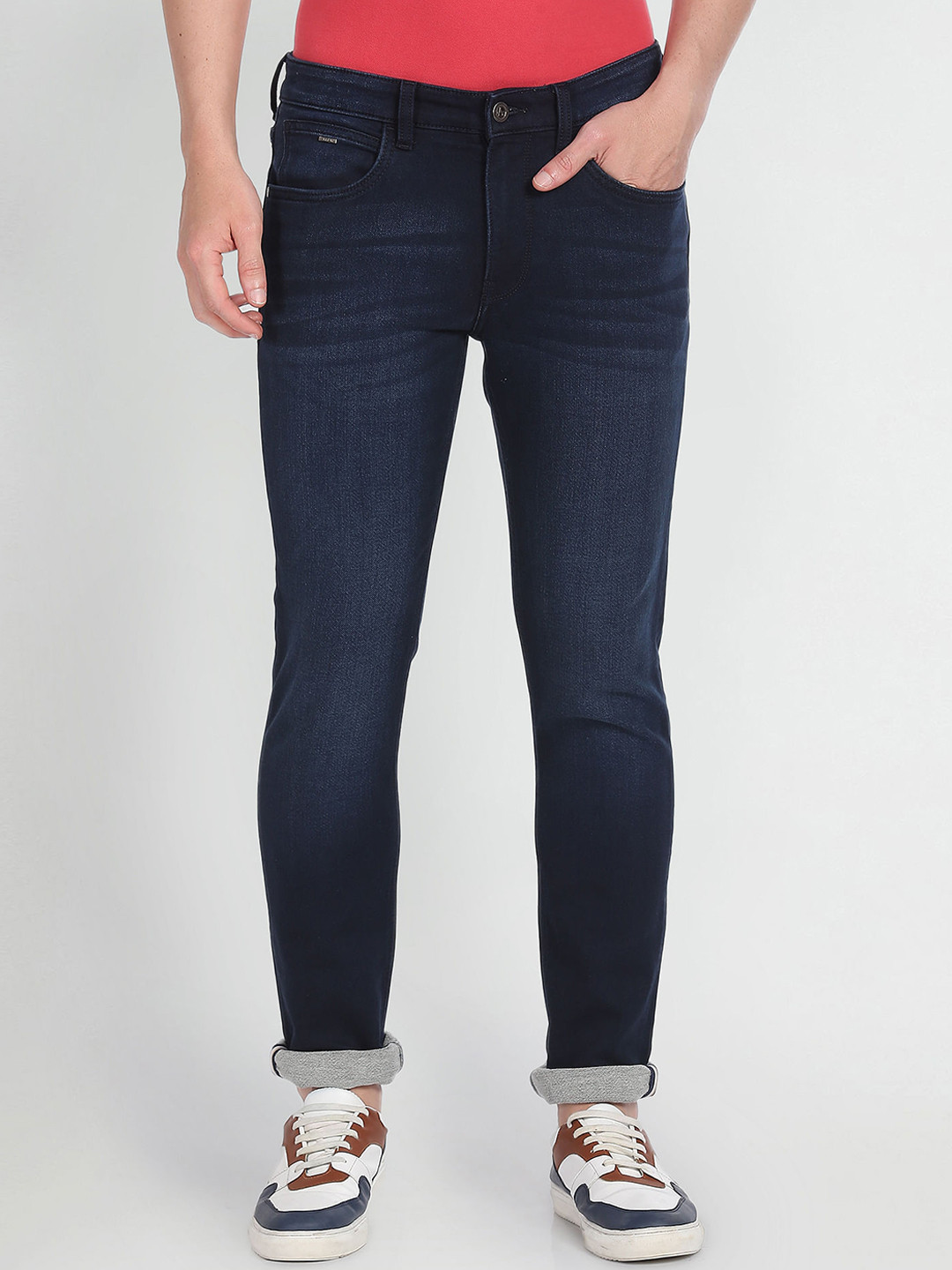 Arrow Sport Men Mid-Rise Slim Fit Clean Look Light Fade Stretchable Jeans