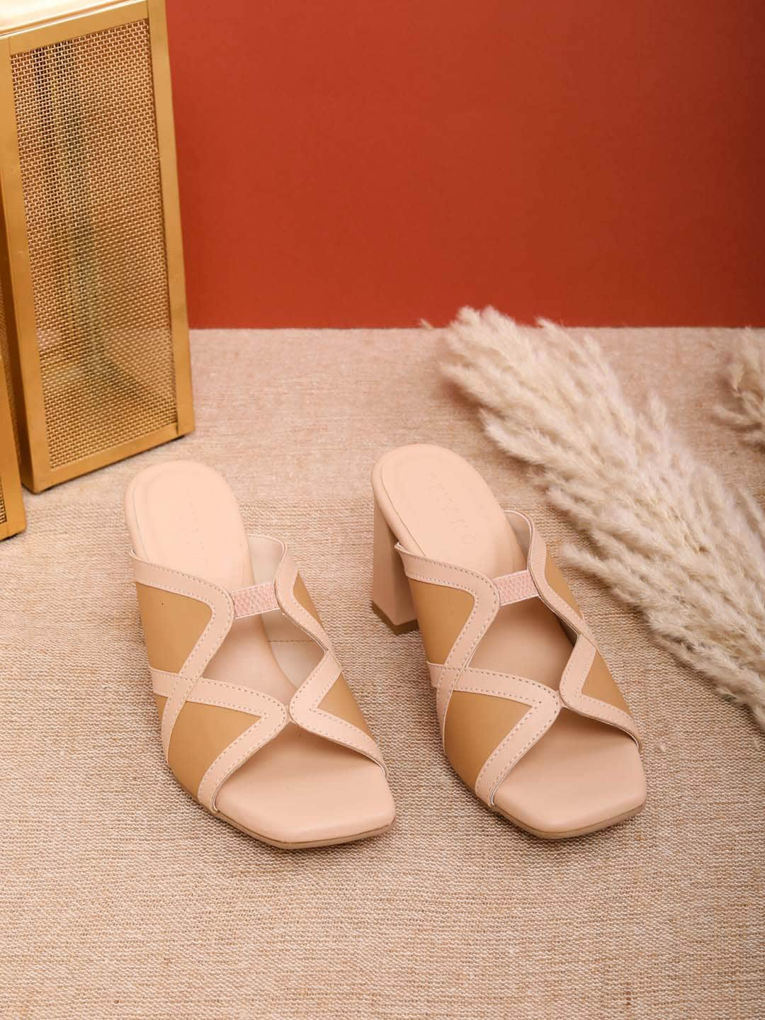 Devano Open Toe Block Heels