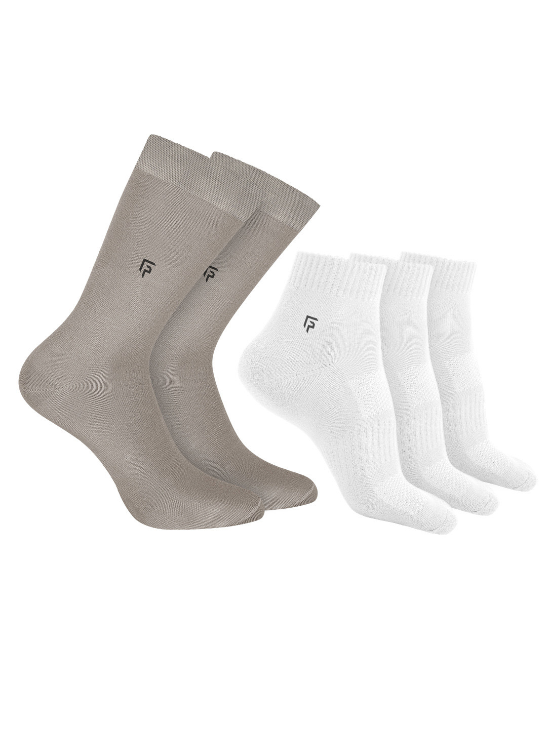 FOOTPRINT 5 Pairs Unisex Anti Odour Organic Cotton Ankle-Length Terry Sports Bamboo Socks
