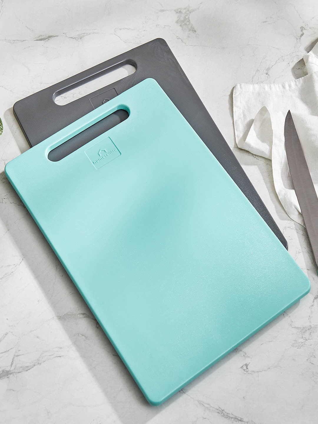 Home Centre Valeria Blue & Grey 2 Pieces Long-Lasting Chopping Boards