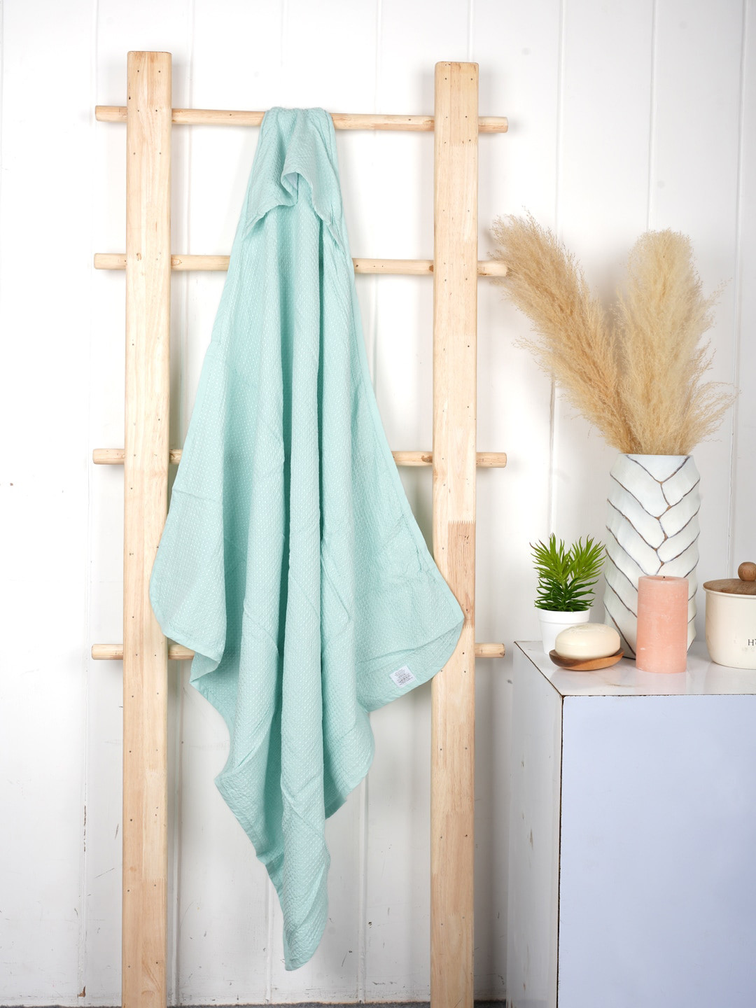 Doctor Towels Blue Solid 350GSM Set of 1 Anti-Bacterial  Bamboo Baby Bath Towel