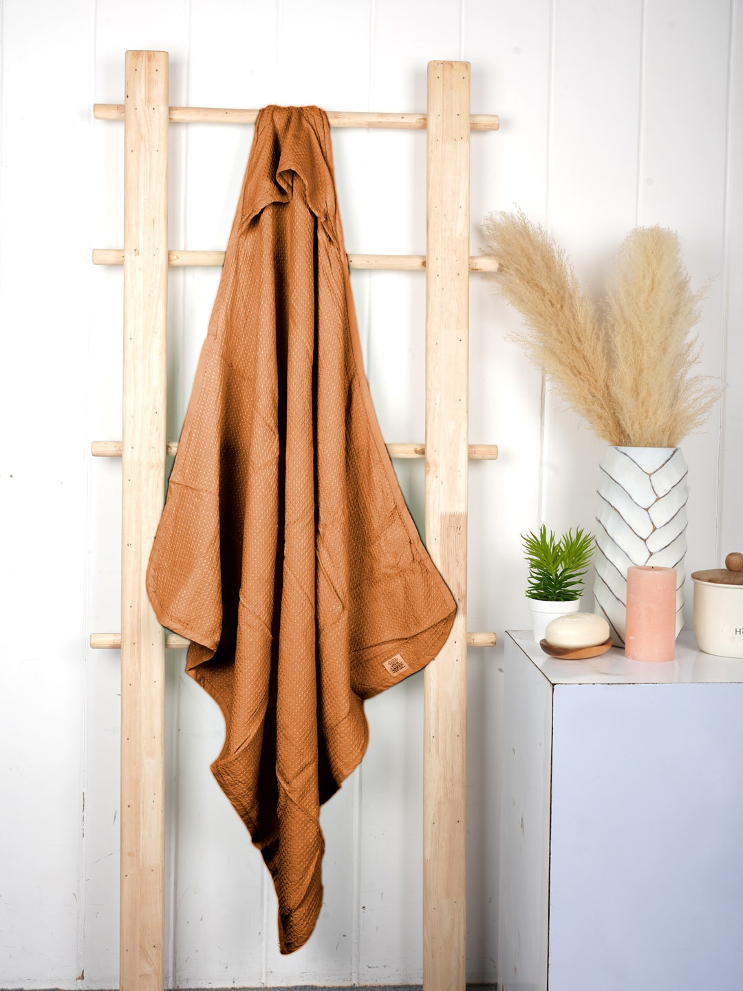 Doctor Towels Brown Solid 350GSM Set of 1 Anti-Bacterial Bamboo Bath Towel
