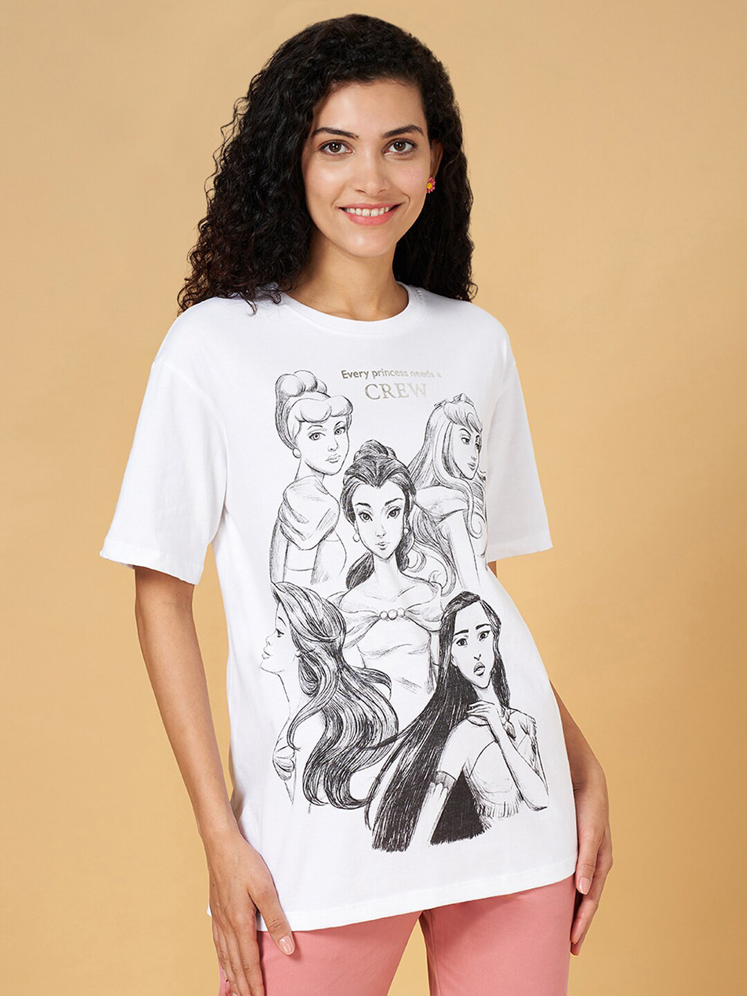 Honey by Pantaloons Disney Princess Printed Cotton T-Shirt