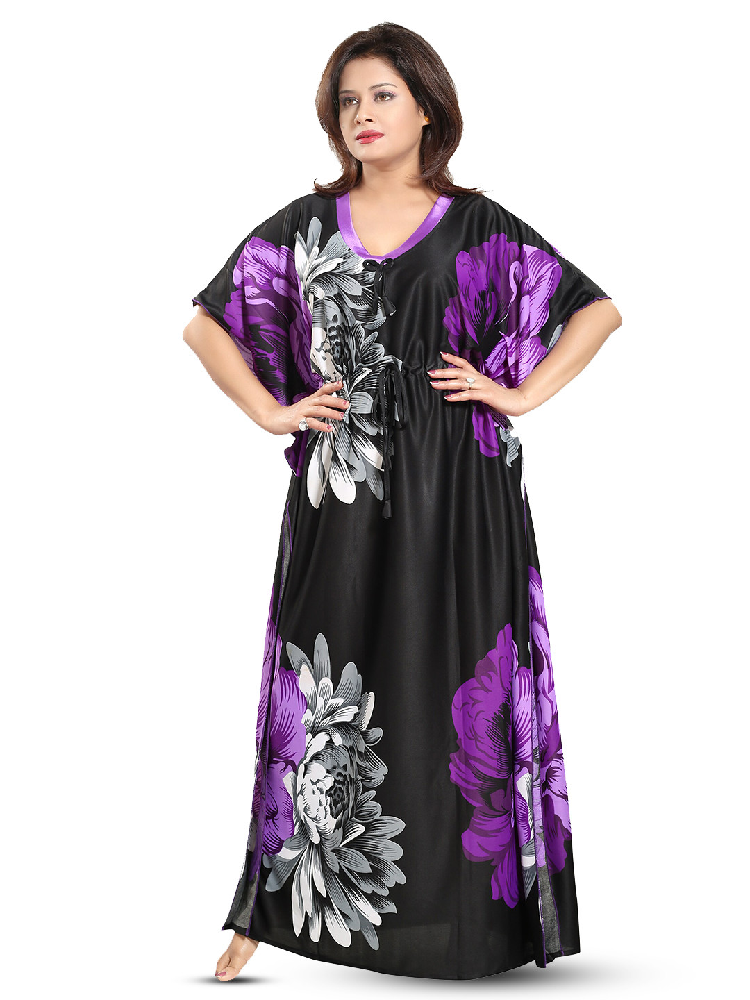 Noty Floral Printed Maxi Kaftan Nightdress