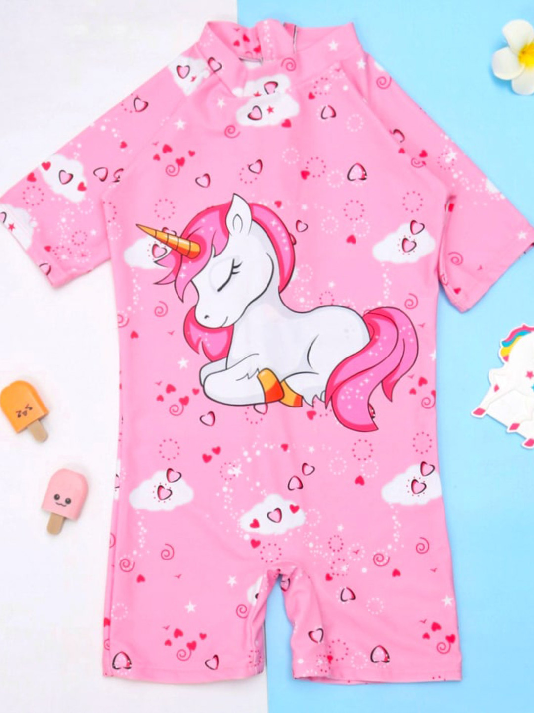 Yellow Bee Girls Printed Legsuit