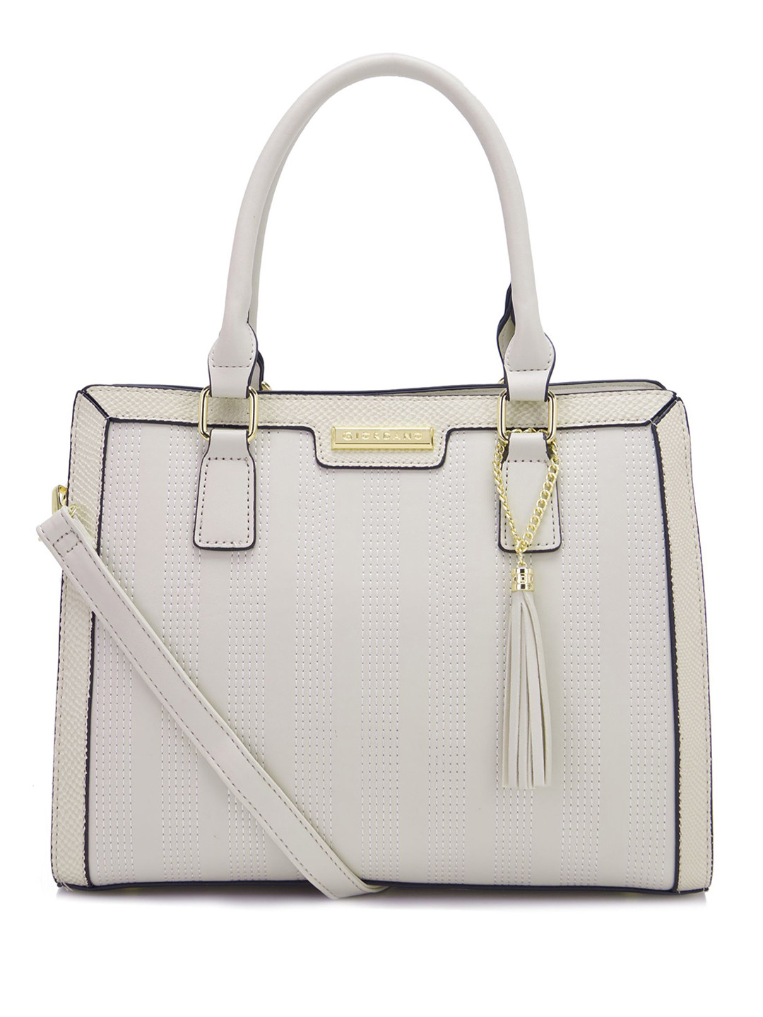 GIORDANO Textured Tasselled Structured Handheld Bag